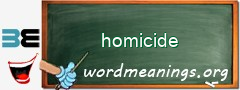 WordMeaning blackboard for homicide